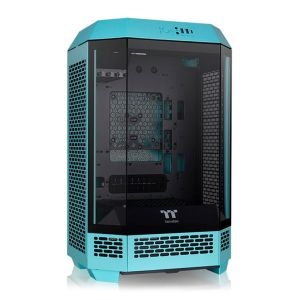 Gabinete Gamer Thermaltake The Tower 300 Turquoise Edition, Mini-Tower, Lateral de Vidro, CA-1Y4-00SBWN-00