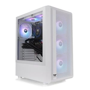 Gabinete Gamer Thermaltake S200 TG ARGB Snow, Lateral de Vidro, Com 4 Fans e Com Fonte 650W, Branco, CA-3X2-65M6WZ-00