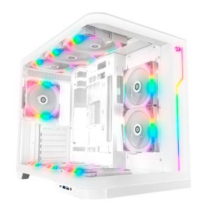 Gabinete Gamer Redragon Wideload Extreme, RGB, Mid-Tower, Lateral de Vidro, Branco, CA-605W