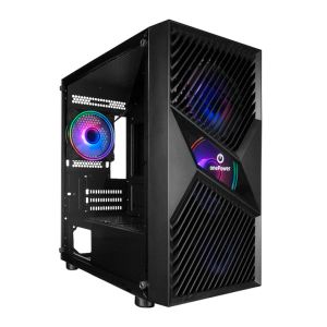 Gabinete Gamer OnePower Fractal, Mid-Tower, Lateral de Vidro, Preto, CC-201B