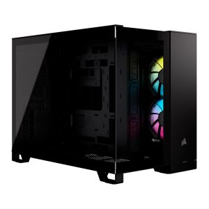 Gabinete Gamer Corsair 2500X RGB,  Mid-Tower, Lateral de Vidro,  Com 2 Fans, Preto, CC-9011267-WW