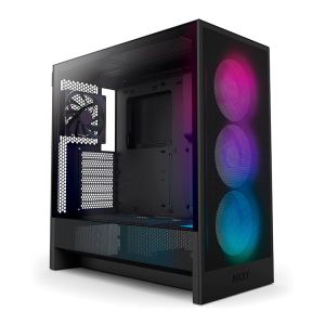 Gabinete Gamer NZXT H5 Flow, RGB, Mid-Tower, Lateral de Vidro, Com 4 Fans, Preto, CC-H52FB-R1