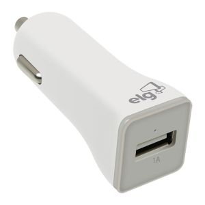 Carregador Veicular ELG CC1S, USB, 1A, Branco, CC1S