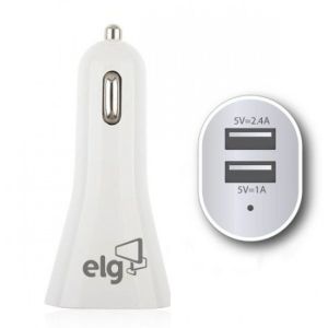 Carregador veicular universal CC2S , 2 saídas USB , ELG - BOX