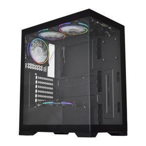 Gabinete Gamer Kmex Gaming Master Aquario Poseidon Cg G Mid Tower Lateral Vidro Preto