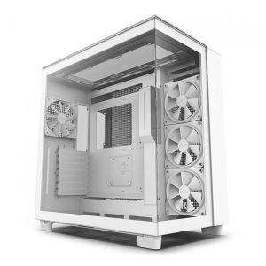 Gabinete Gamer NZXT H9 Elite, RGB, Mid-Tower, Lateral de Vidro, Com 4 Fans, Branco, CM-H91EW-01