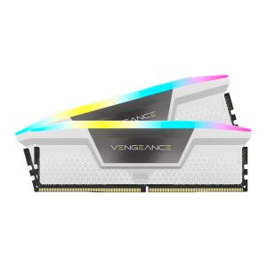 Memoria Corsair Vengeance, RGB, 32GB (2x16GB), DDR5, 6400MHz, C32, Branco, CMH32GX5M2B6400C32W