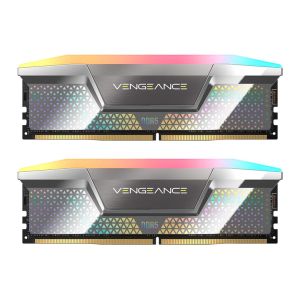 Memoria Corsair Vengeance, RGB, 48GB (2x24GB), DDR5, 8000MHz, C38, Prata, CMHC48GX5M2X8000C38