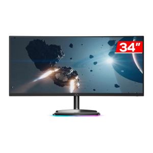 Monitor Gamer Cooler Master GM34-CWQ ARGB, 34 Pol, VA, Curvo, UWQHD, 0.5ms, 144Hz, FreeSync Premium, HDMI/DP, CMI-GM34-CWQA-BR