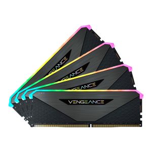 Memoria Corsair Vengeance RGB RT, 128GB (4x32GB), DDR4, 3600MHz, C18, Preta, CMN128GX4M4Z3600C18