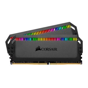 Memoria Corsair Dominator Platinum RGB, 32GB (2x16GB), DDR4, 3466MHz, C16, Preto, CMT32GX4M2C3466C16