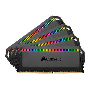 Memoria Corsair Dominator Platinum RGB, 32GB (4x8GB), DDR4, 3600MHz, C18, Preto, CMT32GX4M4C3600C18