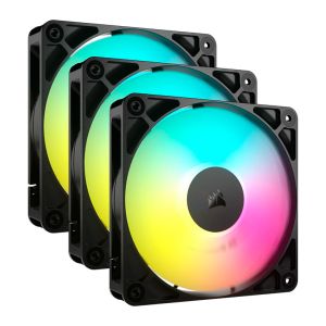 Kit Ventoinhas Corsair RS120, ARGB, 3x120mm, Preto, CO-9050181-WW