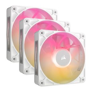 Kit Ventoinhas Corsair Icue Link RX120 Max, RGB, 3x120mm, Branco, CO-9051038-WW