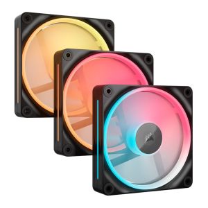 Kit Ventoinhas Corsair Icue Link LX120-R, RGB, 3x120mm, Preto, CO