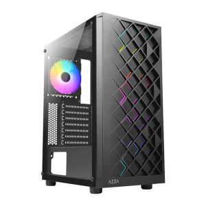 Gabinete Gamer AZZA Spectra, Lateral de Vidro, Com 1 Fan, Preto, CSAZ-280B