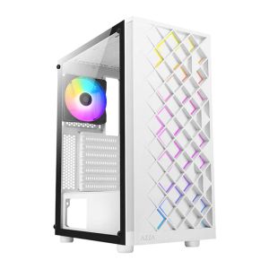 Gabinete Gamer AZZA Spectra, Lateral de Vidro, Com 1 Fan, Branco, CSAZ-280W