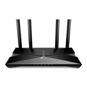Roteador Wi-Fi Mesh AX1800 Tp-Link, Wi-Fi 6 Dual Band, 4 Antenas, Preto, EX220