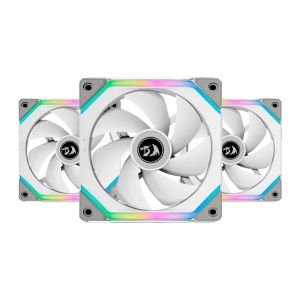 Kit Ventoinhas Lian Li Uni Fan SL120 Redragon Spec, RGB, 3x120mm, Branca, UF-SL120-3W-SI