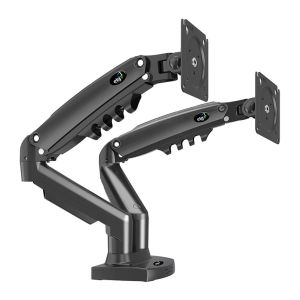 Suporte Duplo Multiarticulado Com Pistao a Gas Para 2 Monitores ELG, 17 Pol. a 35 Pol., Preto, F160N