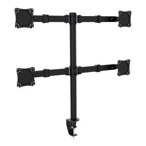Suporte Multiarticulado de Mesa Para 4 Monitores ELG, 14 Pol. a 27 Pol., Preto, F50X4
