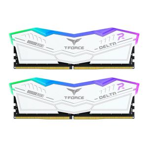Memoria Team Group T-Force Delta, RGB, 32GB (2x16GB), DDR5, 6400MHz, C32, Branco, FF4D532G6400HC32ADC01
