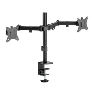 Suporte Articulado Para Dois Monitores Fortrek FK 445S, 17 Pol. a 32 Pol., Preto, FK445S