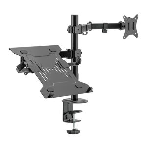 Suporte Articulado Para Monitor e Notebook Fortrek FK 485S, 17 Pol. a 32 Pol., Preto, FK485S