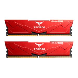 Memoria Team Group T-Force Vulcan, 32GB (2x16GB), 6400MHz, DDR5, CL40, Vermelha, FLRD532G6400HC40BDC01
