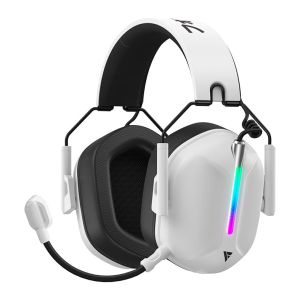 Headset Gamer Force One Kabuto, RGB, 7.1 Surround, Wireless, Drivers 50mm, Branco, FR.AU.KB.01