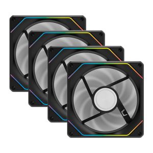 Kit Ventoinhas Magnéticas DarkFlash Gauss G16, ARGB, 4X120mm, Preto, G16-BLACK-4IN1