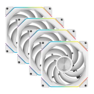 Kit Ventoinhas Magnéticas DarkFlash Gauss G16, ARGB, 4X120mm, Branco, G16-WHITE-4IN1 