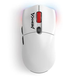 Mouse Gamer Marvo Monka G995W, RGB, Wireless, 26000DPI, 6 Botoes, Branco, G995W