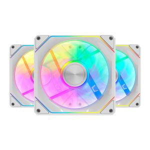 Kit Ventoinhas Aigo Darkflash Gauss G24, ARGB, 3x120mm, Branco, GAUSS24-ARGB-3WH