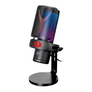 Microfone Redragon Fenris, RGB, USB-C, Preto, GM301