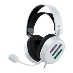 Headset Gamer Havit H2038U, RGB, Drivers 50mm, Branco, H2038U