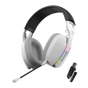 Headset Gamer Marvo HG9086W 70W, RGB, Wireless, Drivers 40mm, Branco, HG9086W-WH