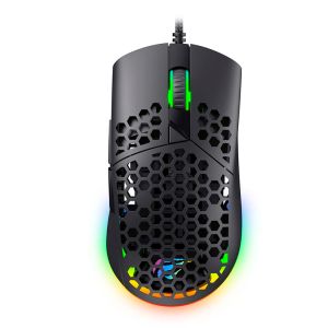 Mouse Gamer Havit MS1036, RGB, 7200DPI, 7 Botoes, Preto, HV-MS1036-BK