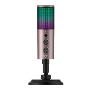Microfone Havit Gamenote GK61, RGB, USB, Preto, HVGK-GK61-BO