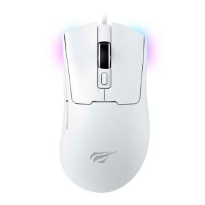 Mouse Gamer Havit MS966WH, RGB, 12000DPI, 7 Botoes, Branco, HVMS-MS966-WH