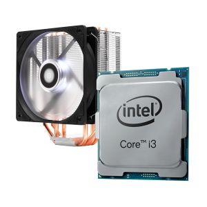 Kit Processador Intel Core i3-10100F, LGA1200, BX8070110100F-TRAY + Cooler Pichau Gaming Sage X Led Branco, PG-SGX-WHITE