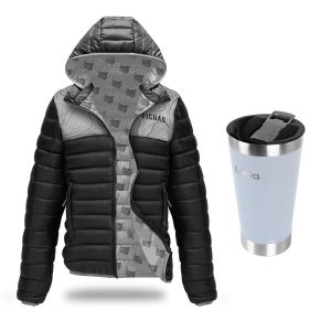 Kit Jaqueta Puffer Pichau, XGG + Copo Térmico Zinnia, Branco