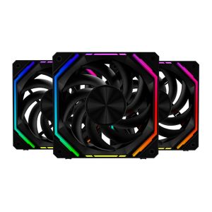 Kit Ventoinhas Aigo Darkflash Infinity 32, ARGB, 3x120mm, Preto, INF32-ARGB-3BK