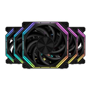 Kit Ventoinhas Aigo Darkflash Infinity 34, ARGB, 5x120mm, Preto, INF34-ARGB-5BK