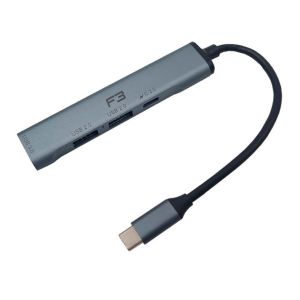 HUB F3 3 Portas USB + 1 Porta USB-C, JC-USB-TYC