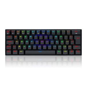 Teclado Mecanico Gamer Redragon Draconic, Bluetooth, RGB, ABNT2 60%, Switch Marrom, Preto, K530RGB
