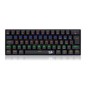 Teclado Mecanico Redragon Lakshmi, Rainbow, ABNT2, Layout Compacto, Switch Azul, K606R-PT-BLUE