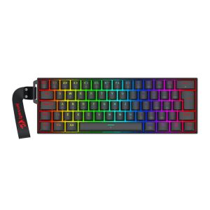Teclado Magnetico Gamer Redragon Fizz, RGB, 60%, USB, Switch AmberMag Linear, Preto, K617RGB-MP-PT Teclado Magnetico Gamer Redragon Fizz, RGB, 60%, USB, Switch AmberMag Linear, Preto, K617RGB-MP-PT