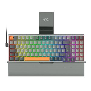 Teclado Mecanico Redragon OLAF, RGB, Switch Marrom, Preto e Cinza, K648GG-RGB-PT-BROWN