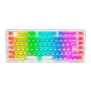 Teclado Mecanico Redragon ELF Pro, RGB, Switch Crystal, Transparente, K649CT-RGB-PRO-PT